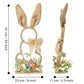 Ki Store Easter Bunny Spring Decoration With Carrot Floral 24-Inch For Fireplace Mantel Table Burlap Easter Sping Party Holiday