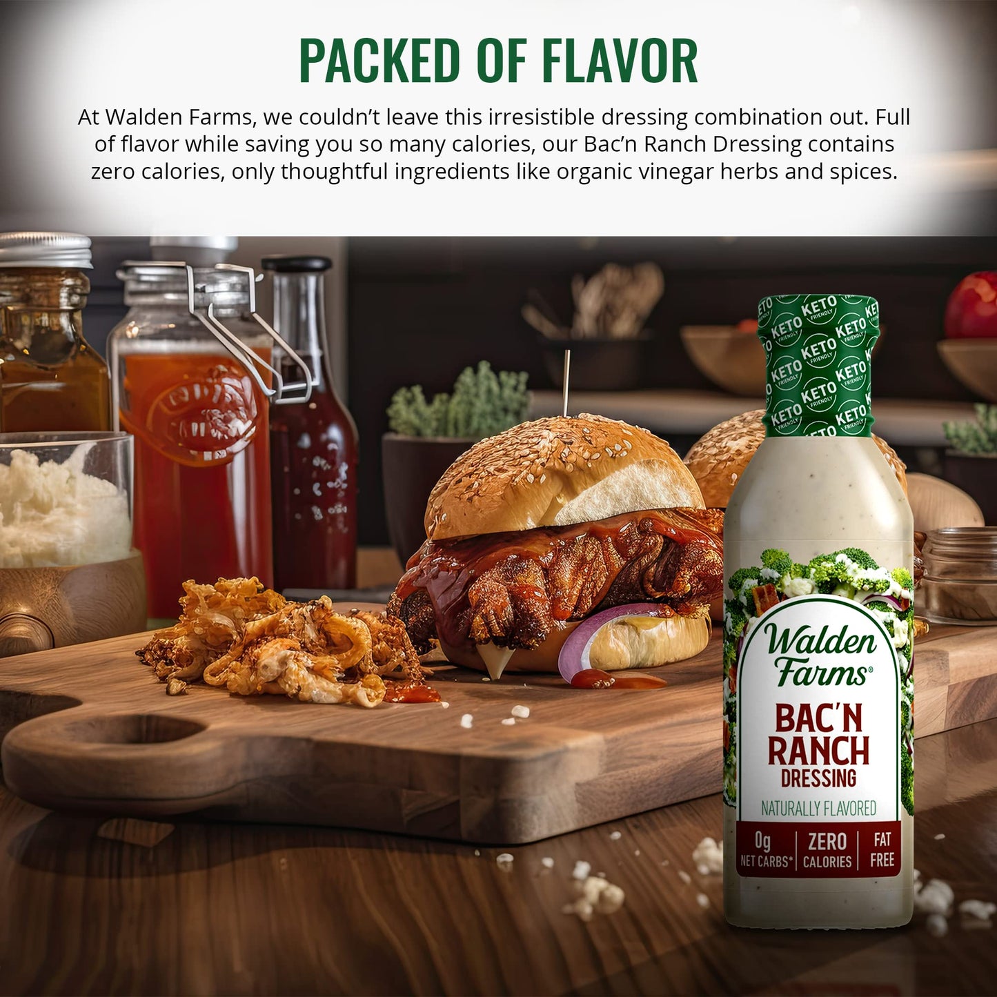 Bacon Ranch Dressing Calorie Free, 12 Fl Oz (Pack Of 6)
