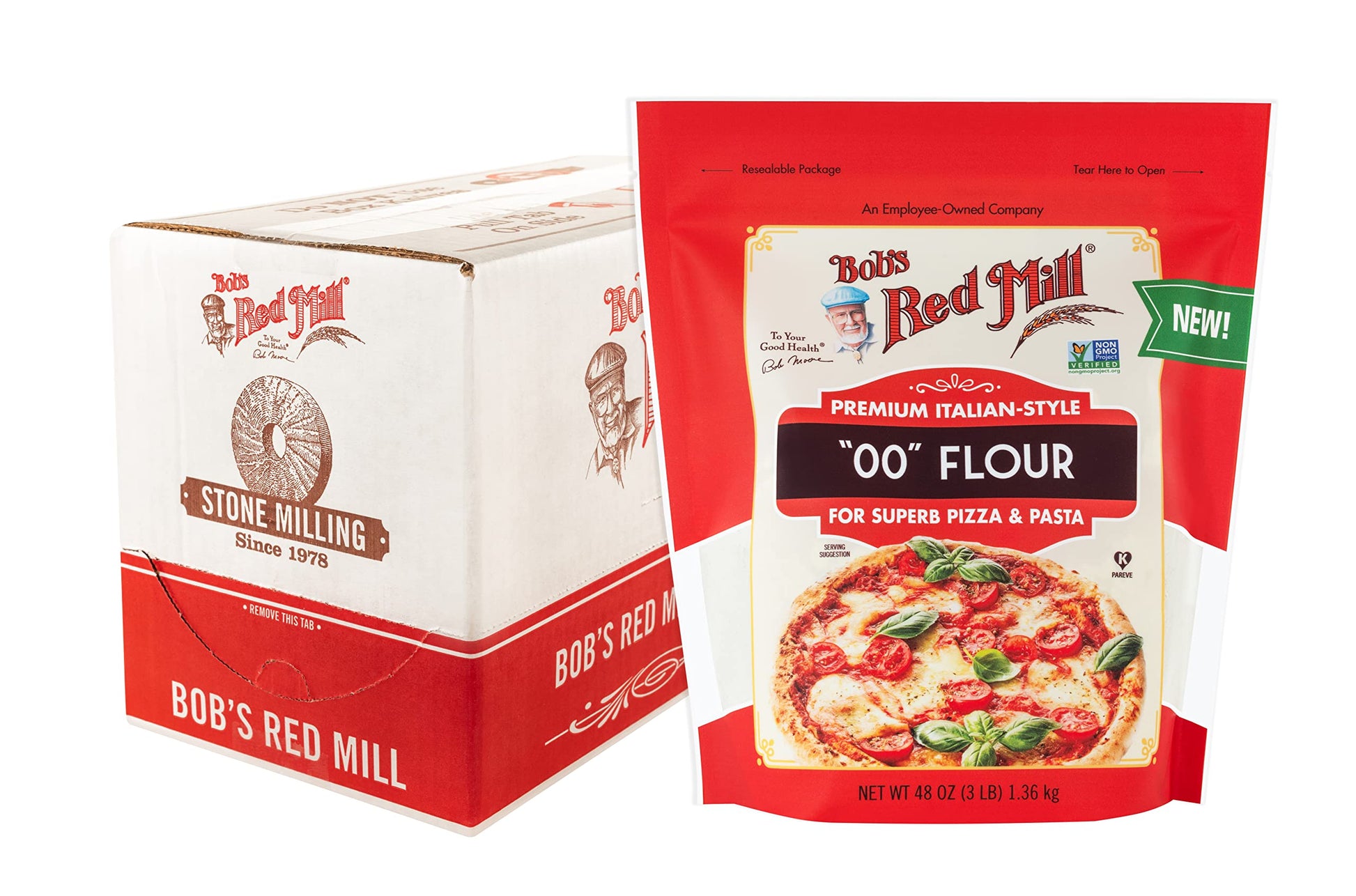 Bob'S Red Mill 00 Flour Premium Italian-Style, 48Oz (Pack Of 4) - Non Gmo, Vegan, Kosher