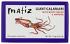 Matiz Giant Calamari with White Beans & Paprika | 4.05 oz / 115g | 12 Pack | Wild -Caught | Artisan | Product of Spain |