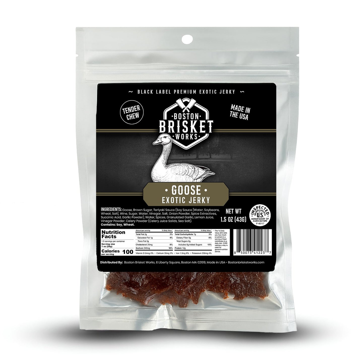 Goose Jerky - Top-Grade Waterfowl Meat - Wild Game Bird Snack - Unique Hunter Gift For Dad  Grandpa - Exotic Meat Lover Present