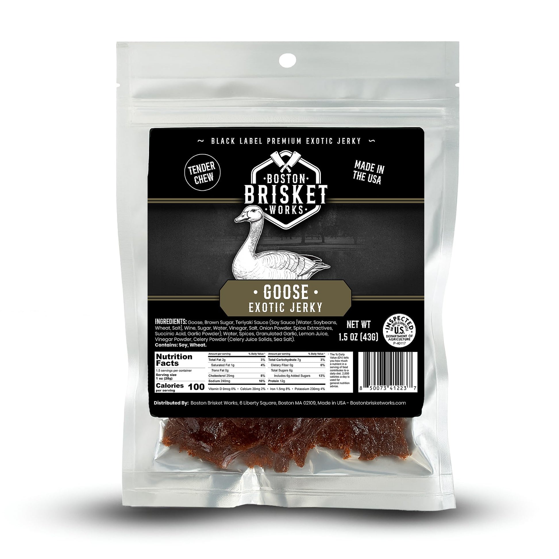 Goose Jerky - Top-Grade Waterfowl Meat - Wild Game Bird Snack - Unique Hunter Gift For Dad  Grandpa - Exotic Meat Lover Present