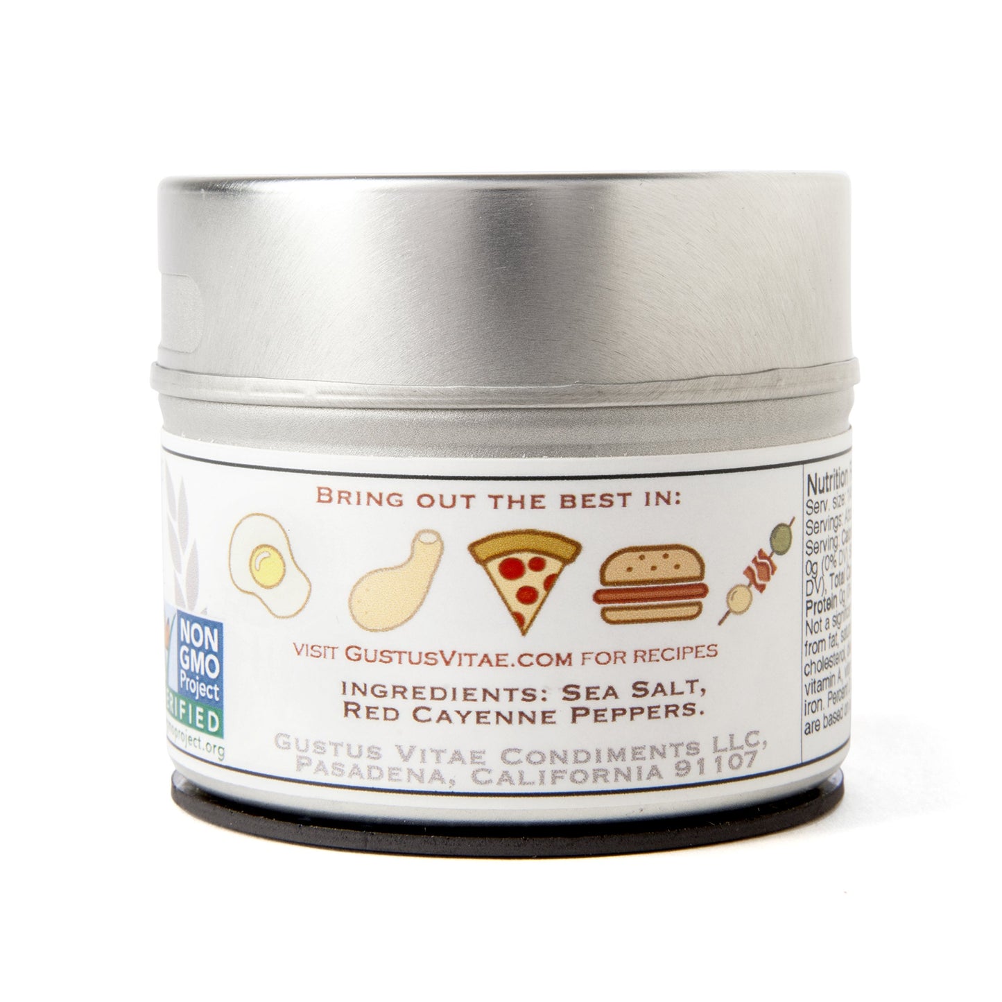 Gustus Vitae Red Cayenne Sea Salt, 2.7 oz, Non-GMO, Handcrafted in USA, Artisanal Finishing Salt