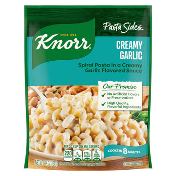 Knorr Pasta Sides Creamy Garlic - Quick Side Dish, 4.4 oz, No Artificial Flavors, No Preservatives