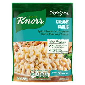 Knorr Pasta Sides Creamy Garlic Pack Of 12 For Delicious Quick Pasta Side Dishes No Artificial Flavors  No Preservatives 4.4 Oz