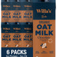 Willas Organic Oat Milk - Chocolate Unsweetened Cacao Oatmilk, Non-GMO, Shelf Stable, Low Sugar, Non-Dairy Milk, Made from Whol