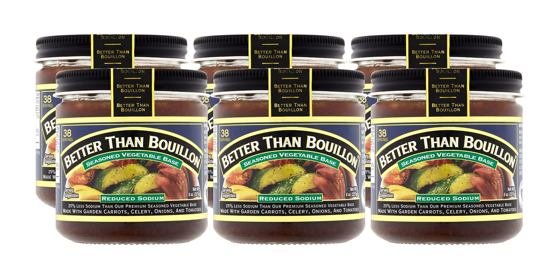 Better Than Bouillon All Natural Reduced Sodium Vegetable Base Made With Seasoned Vegetables Makes 9.5 Quarts Of Broth 38 Servin