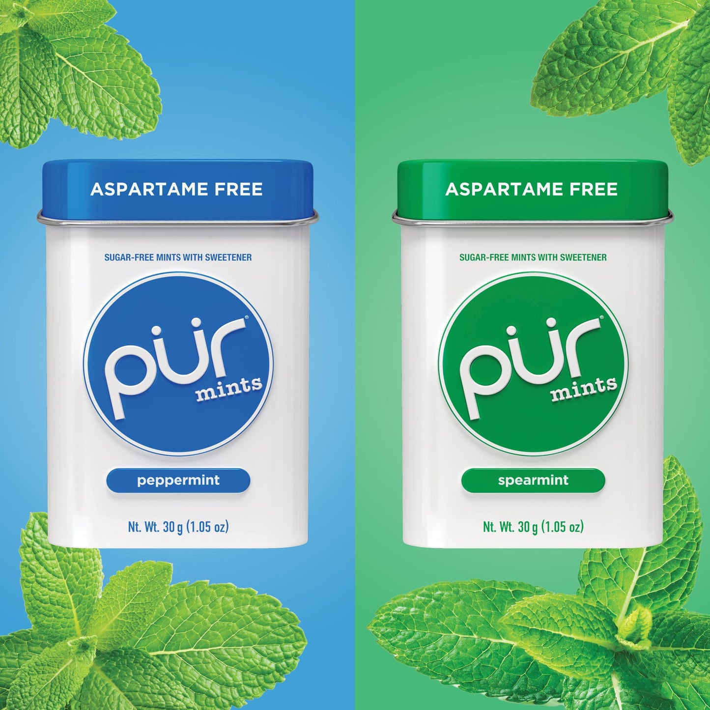 PUR Mints Variety Pack | Sugar Free, Vegan, Keto Friendly, Aspartame Free | Made with Xylitol | 30 Pieces (Pack of 5)