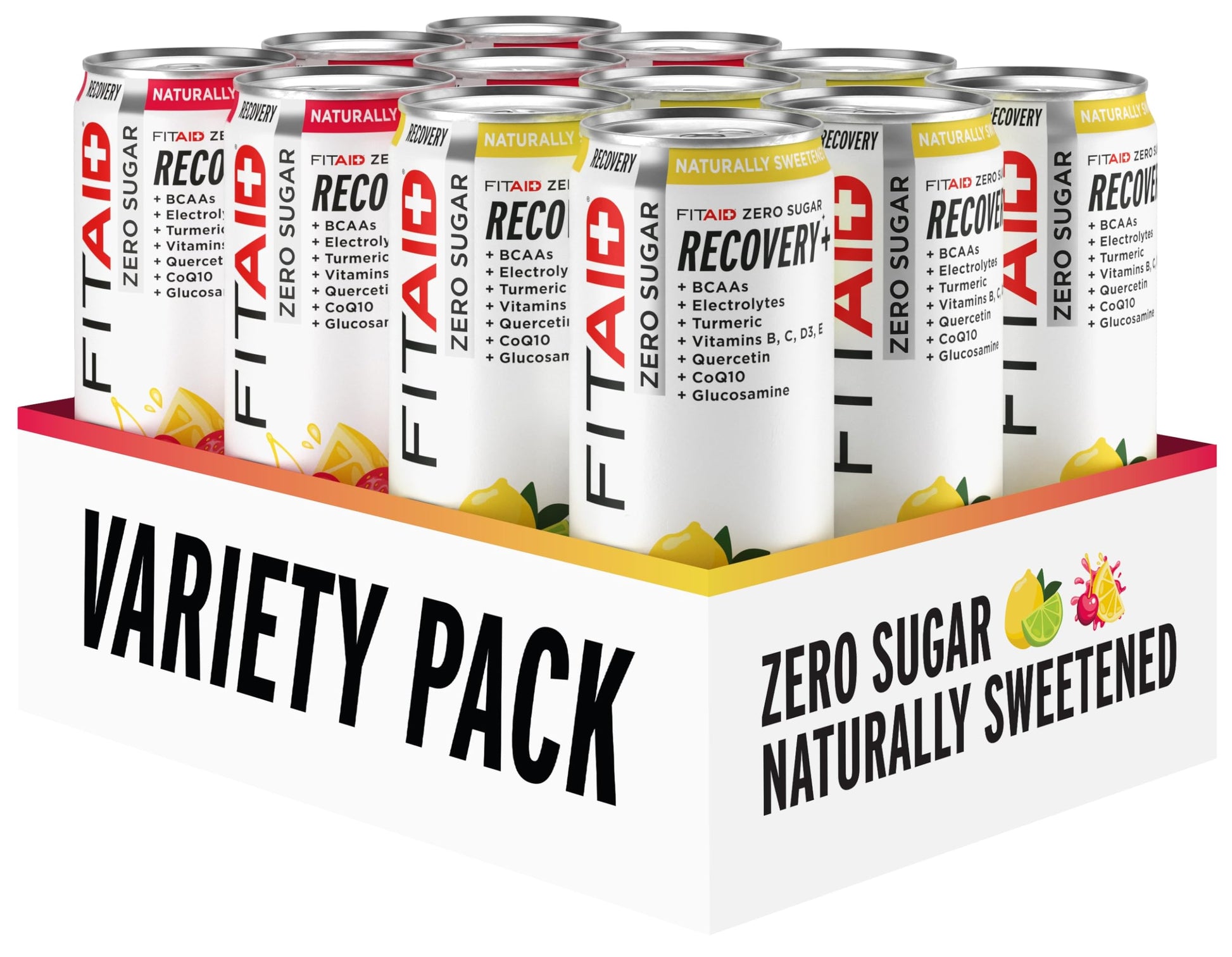 LIFEAID FITAID ZERO Sugar Post-Workout Recovery Drink, Keto Variety Pack, 12 Fl Oz (Pack of 12)