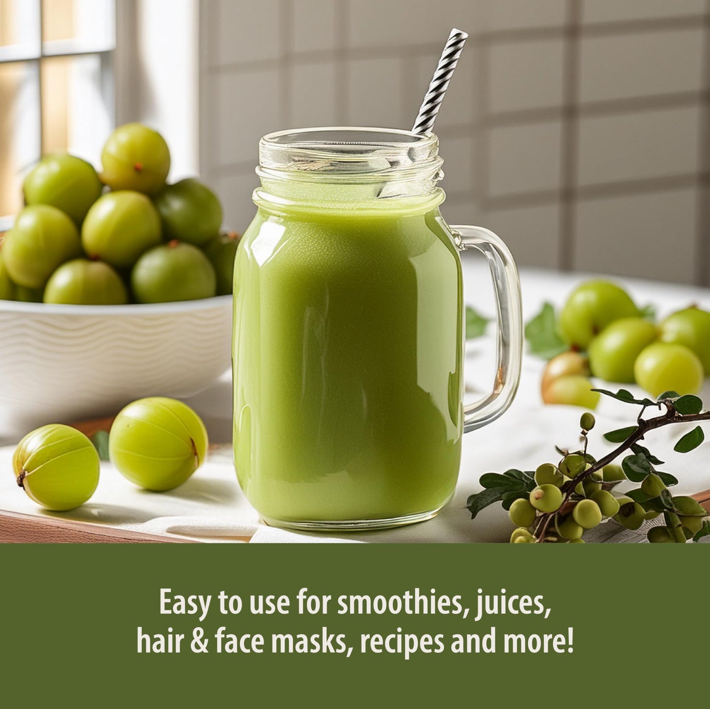 Organic Traditions Organic Amla Berry Powder, Powdered Amla Indian Gooseberry, Non-GMO Organic Powdered Fruit Superfood, 1lb Bag