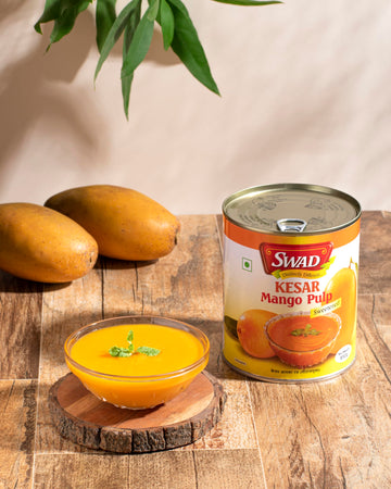 Swad Kesar Mango Pulp Sweetened, 850G