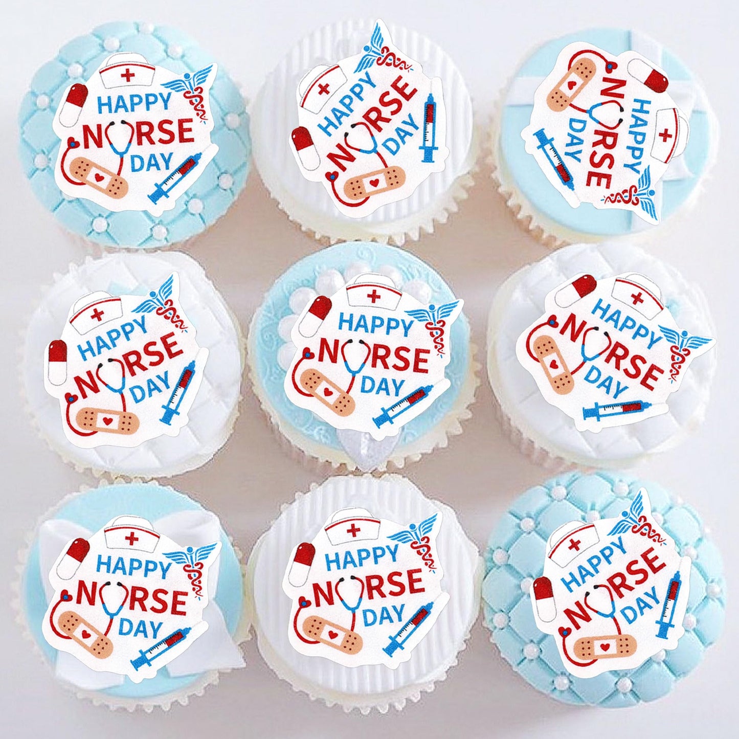Ercadio 40 Pack Edible Nurse Cupcake Toppers Nursing And Doctor Cake Toppers Nurse Graduation Cupcake Toppers Nurse Day Cake Top