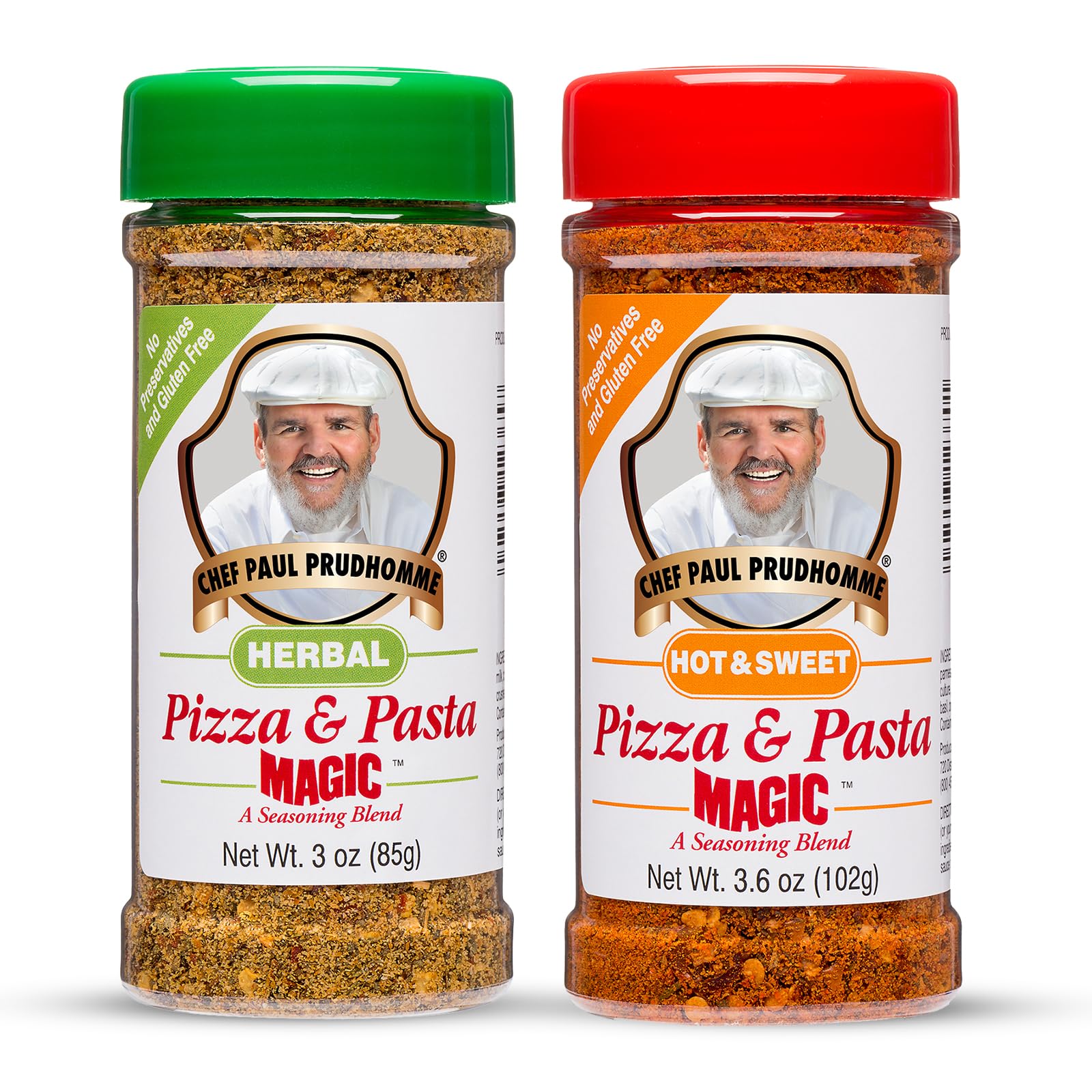 Chef Paul Prudhommes Pizza and Pasta Magic Seasoning Blend | No Added Salt | 2 Piece Assortment | Model SUVELAM