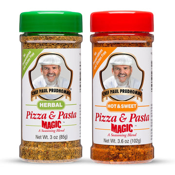 Chef Paul Prudhommes Pizza and Pasta Magic Seasoning Blend | No Added Salt | 2 Piece Assortment | Model SUVELAM