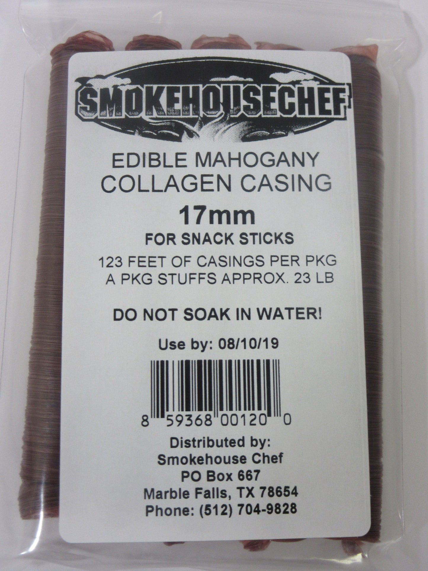 17 Mm Slim Snack Stick Casings For Homemade Snack Slim Jim Sausage. Just Add Beef, Venison, Pork Etc. Enough Casings For 23 Lbs