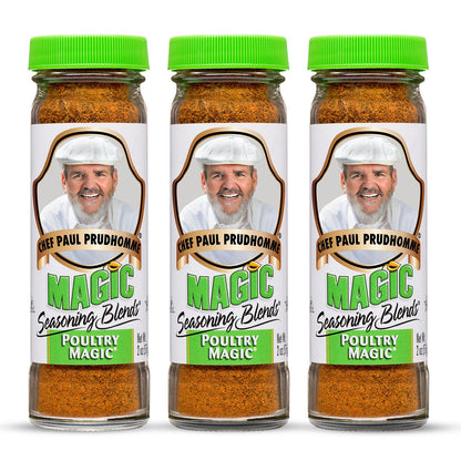 Chef Paul Magic Seasonings Blends Poultry Magic Seasoning | MSG-Free Chicken Seasoning | Gluten-Free Poultry Rub | For Roasting,