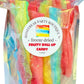 Honeybear Party Boutique Freeze Dried Fruit Roll Ups - 5 Rolls - Tropical Tye Dye & Strawberry - Red and Rainbow Color