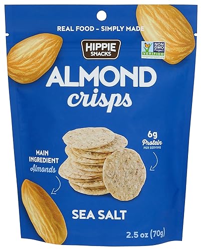 Hippie Snacks Sea Salt Almond Crisps 2.5 Oz