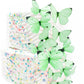 Sugar Robot Edible Butterflies Cake Toppers, Assorted Pastel Green, Made in USA, Premium Paper Decorations, Model 8U-W8E2-4224