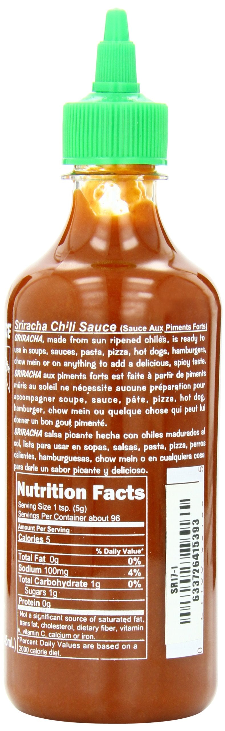 Sriracha Tuong Ot Sriracha Hot Chili Sauce, 17 Ounce