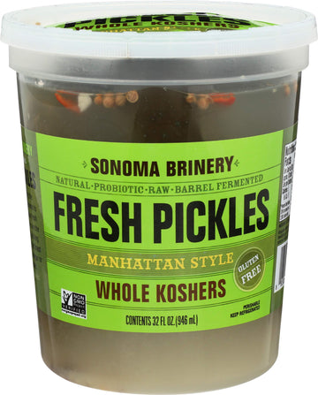 Sonoma Brinery Whole Koshers, 32Oz, 6 Oz