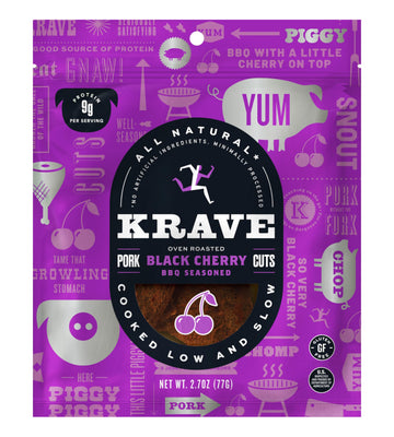 Krave Pork Jerky 2.7Oz Black Cherry Bbq