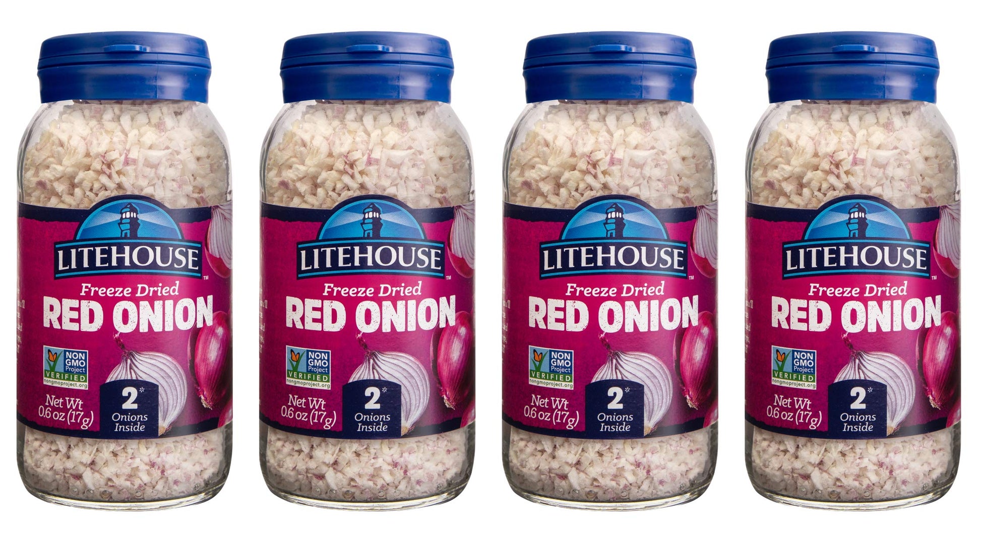 Litehouse Freeze Dried Red Onion - Substitute for Fresh Red Onion, Jar Equal to 2 Red Onion Fresh, Organic, Red Onion Seasoning,