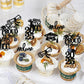 YCTHUNFISH Graduation Cupcake Toppers, 24 Pack, Glitter, Bamboo, Orange, 2025 Theme Party Decorations