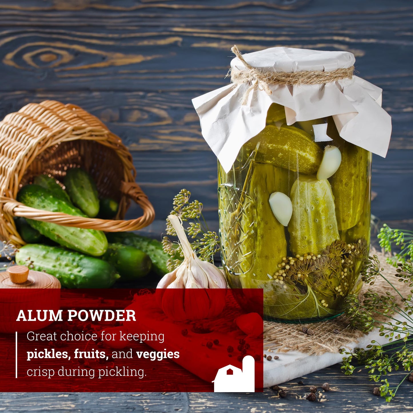 Hoosier Hill Farm Alum Granulated Pickle Powder, 1LB (Pack of 2)
