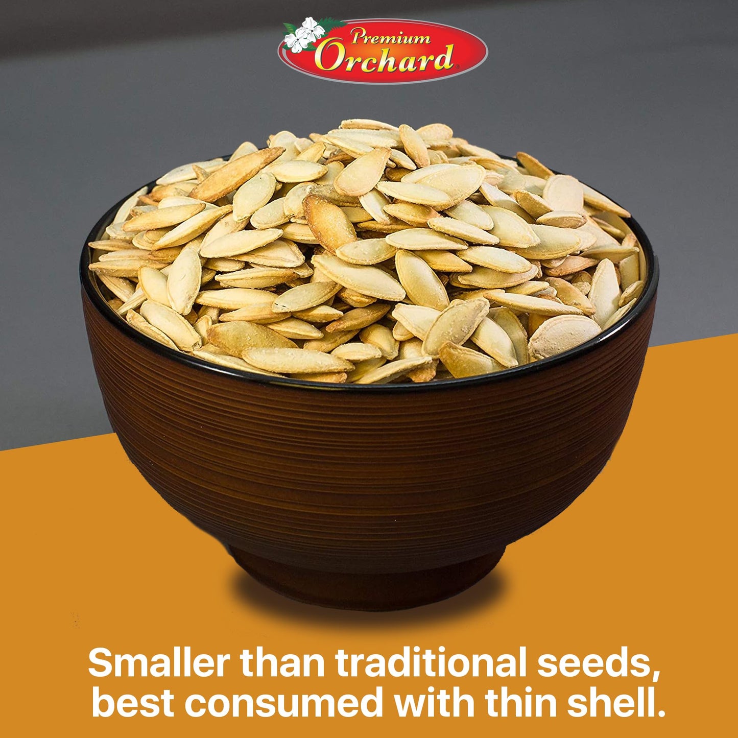 Roasted Pumpkin Seeds To Eat In Shell By Premium Orchards Mixed Nuts - Salted With Sea Salt - Non-Gmo Vegan Fresh Healthy Snacks/ - Great Source Of Plant Protein, Zinc, Magnesium & Iron - 1 Bag
