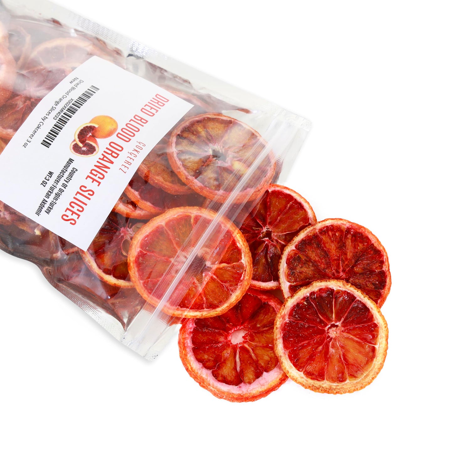 Çokçerez Dehydrated Blood Orange Slices, Dried Fruit Snack, 3 oz (85 g)
