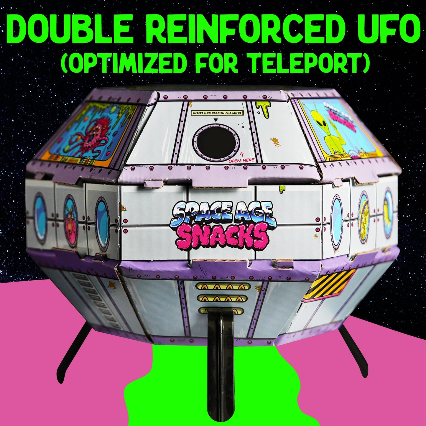 Space Age Snacks UFO Pack - 9 Premium Freeze Dried Candies - Cosmic Crunchies, Moon Clouds, Space Sharks, Alien Tongues, Lemon Stars