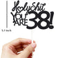Happy 38Th Birthday Cake Topper 38 Birthday Cake Toppers-Black Glitter, Funny 38Th Cake Topper For Men,38 Cake Topper For Women,