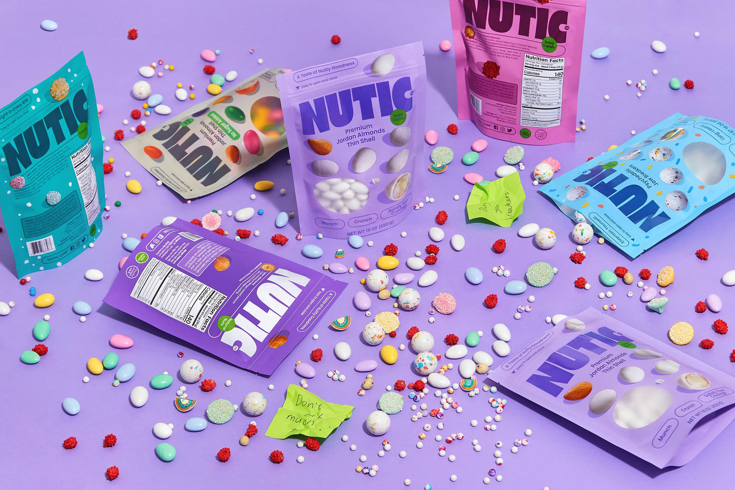Nutic Giant Jawbreaker Candy - Jumbo 3 3/8" Multicolor Sucker, 1 lb Pack - Perfect Holiday Gift