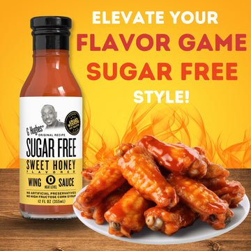 G Hughes Sugar Free Sweet Honey Wing Sauce - Hot Honey Bbq Sauces, Honey Garlic Sauce, Sugar Free Barbecue Sauce, Gluten Free Barbecue Sauces, Hot Honey Sauce, Bbq Honey - 12 Oz (3-Pack)