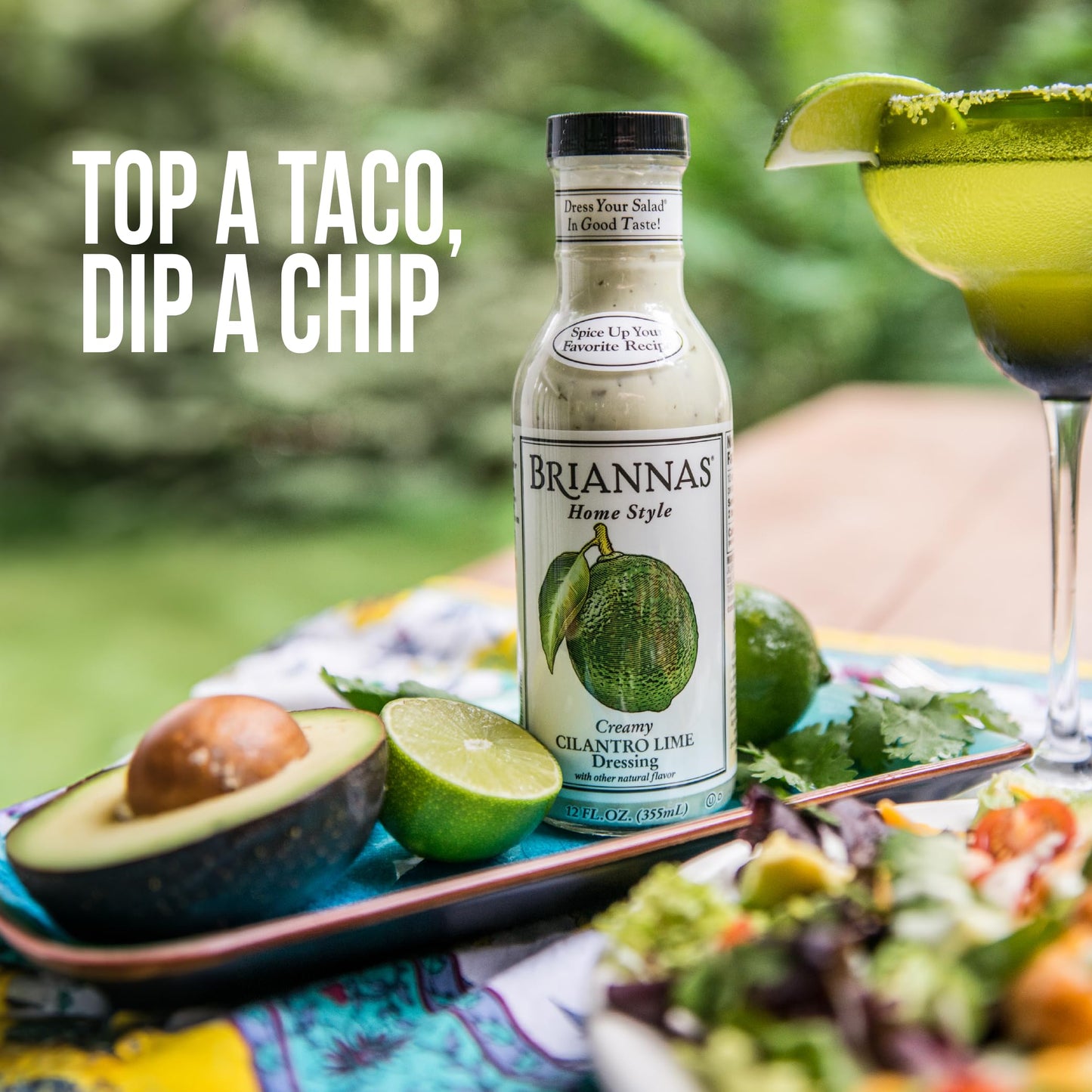 Briannas - Home Style Creamy Cilantro Lime Dressing - Fine Salad Dressing Made With Premium Ingredients - Gluten Free, Kosher, &