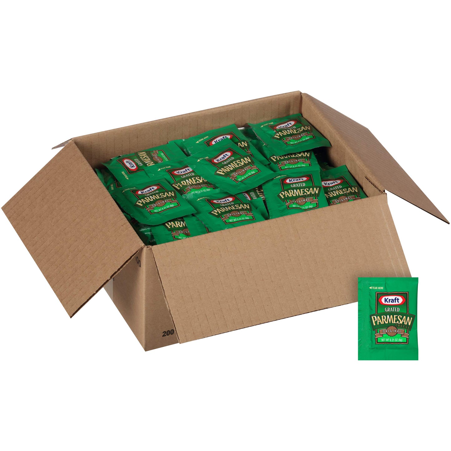 Kraft Parmesan Grated Cheese (0.21 oz Packets, Pack of 200)