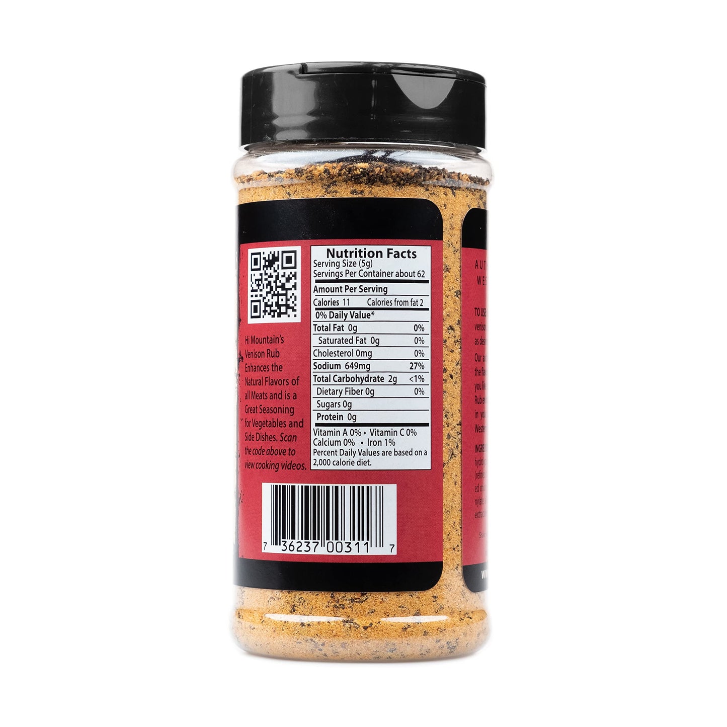 Hi Mountain Seasoning | VENISON RUB | Western Style BBQ Rub | Venison Seasoning | Delicious on Beef, Pork, and Venison including