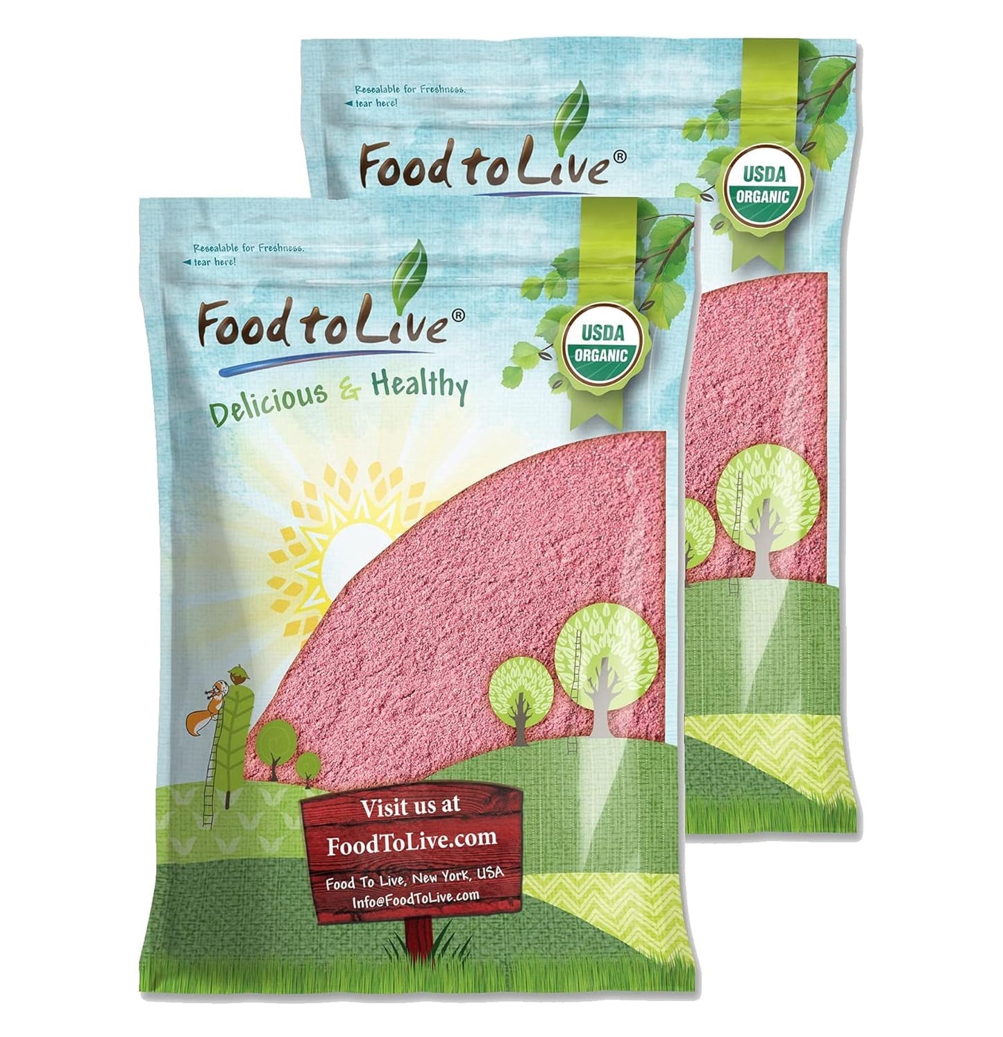 Food to Live Organic Pomegranate Powder, 16 Pounds - Non-GMO, Unsulfured, Raw, Dried Fruit, Vegan, Bulk, Great for Juices, Smoot