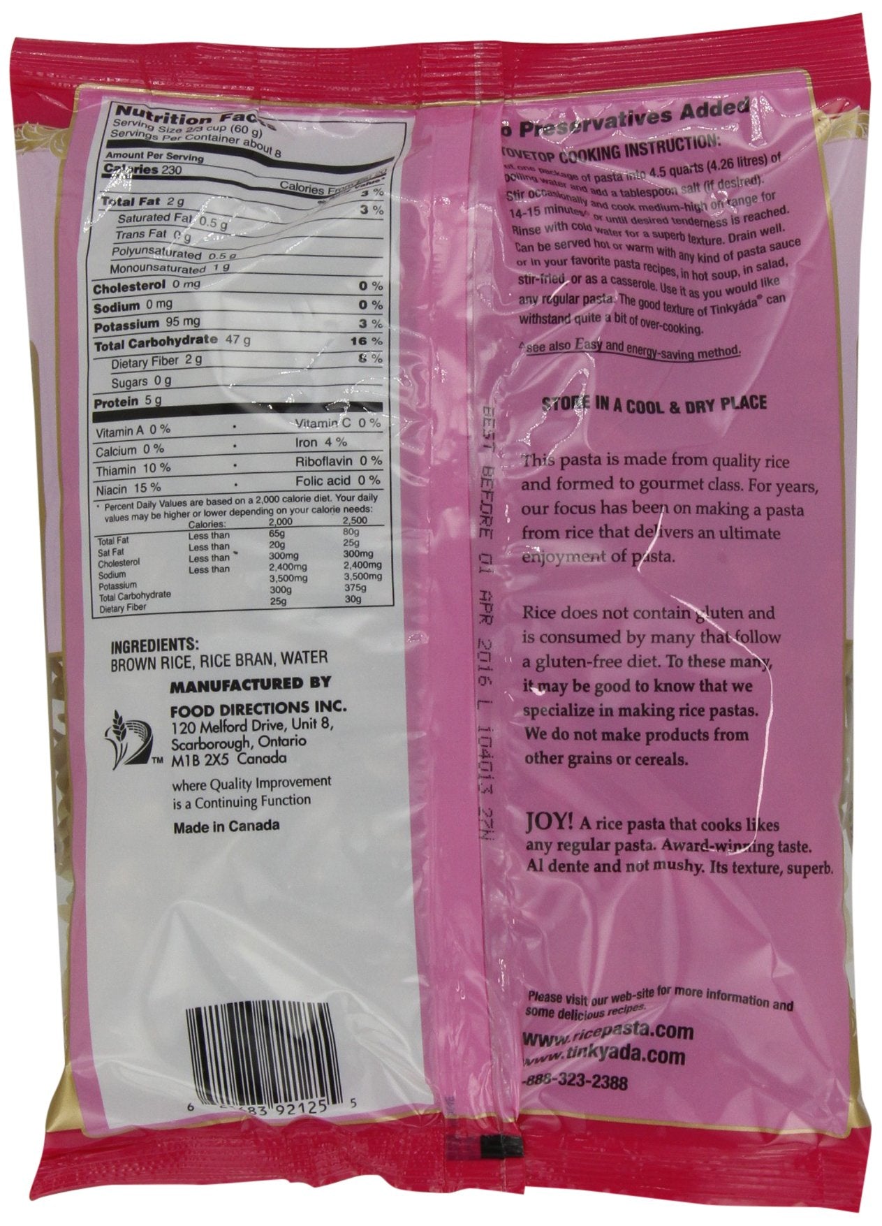 Tinkyada Brown Rice Spiral Pasta, 16 Oz