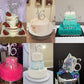 Honbay Cake Topper Premium Sparkly Crystal Rhinestones for Sweet 16th Birthday Party, 16 Gold, 1 Count