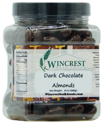 Dark Chocolate Covered Almonds - 1.5 Lb