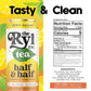 Ryl Iced Tea, Half & Half, Antioxidant Superblend, Zero Sugar, Low Carb, Low Calorie Iced Tea, 16.0 Fl Oz (12-Pack)
