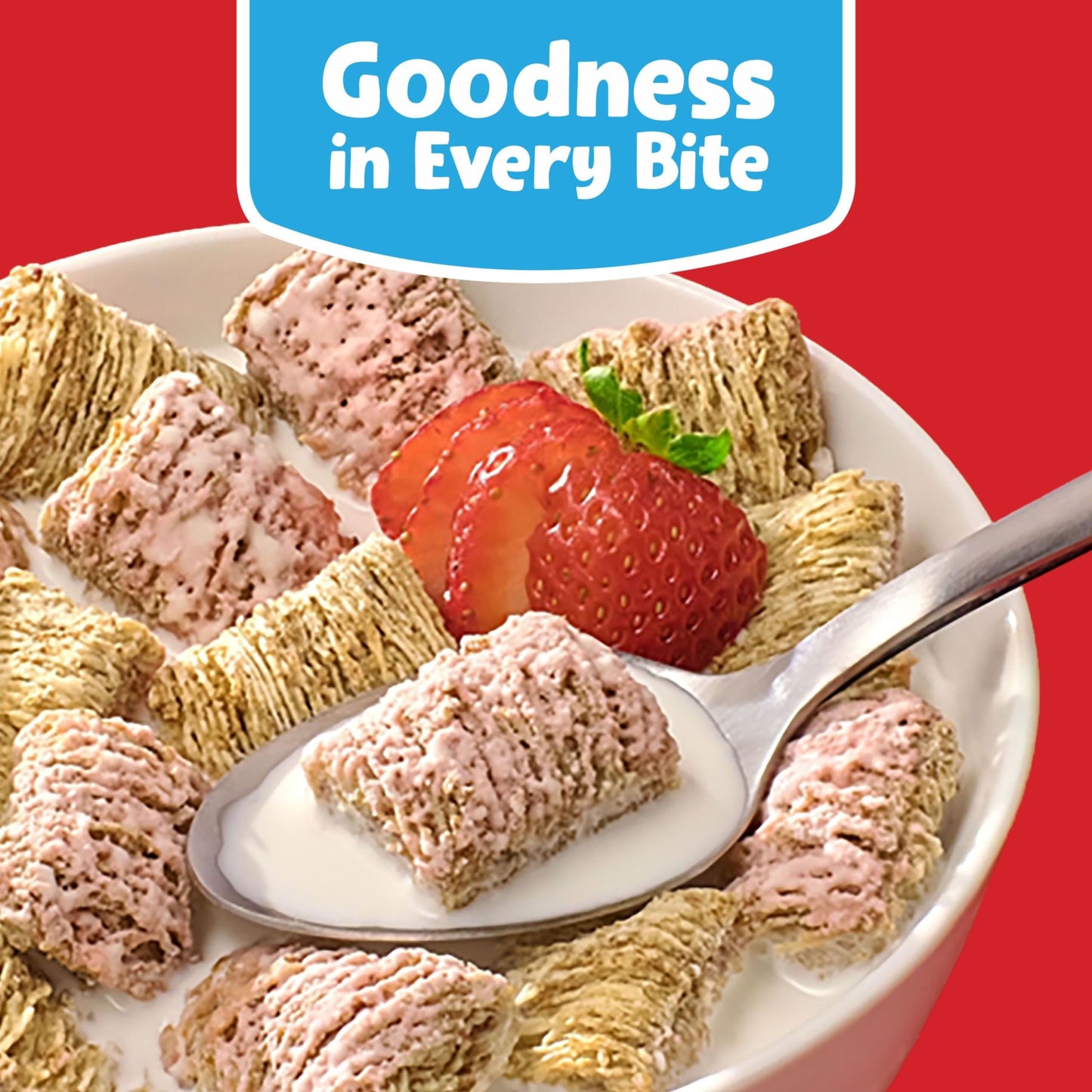 Kelloggs Frosted Mini-Wheats Breakfast Cereal, Kids Cereal, Family Breakfast, Strawberry, 13.3oz Box (1 Box)