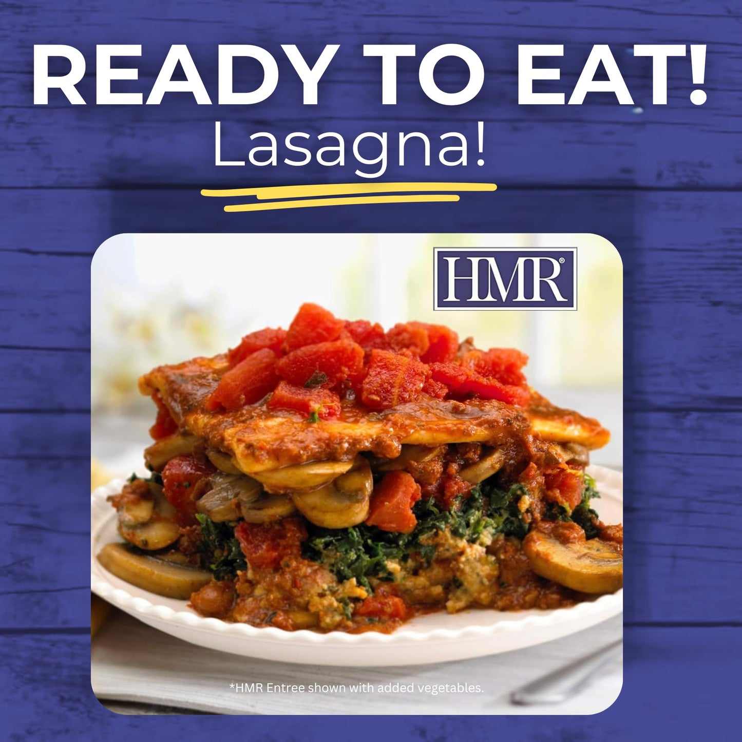 HMR Lasagna with Meat Sauce Entr  e | Pre-packaged Lunch or Dinner to Support Weight Loss | Ready to Eat | 16g of Protein | Low
