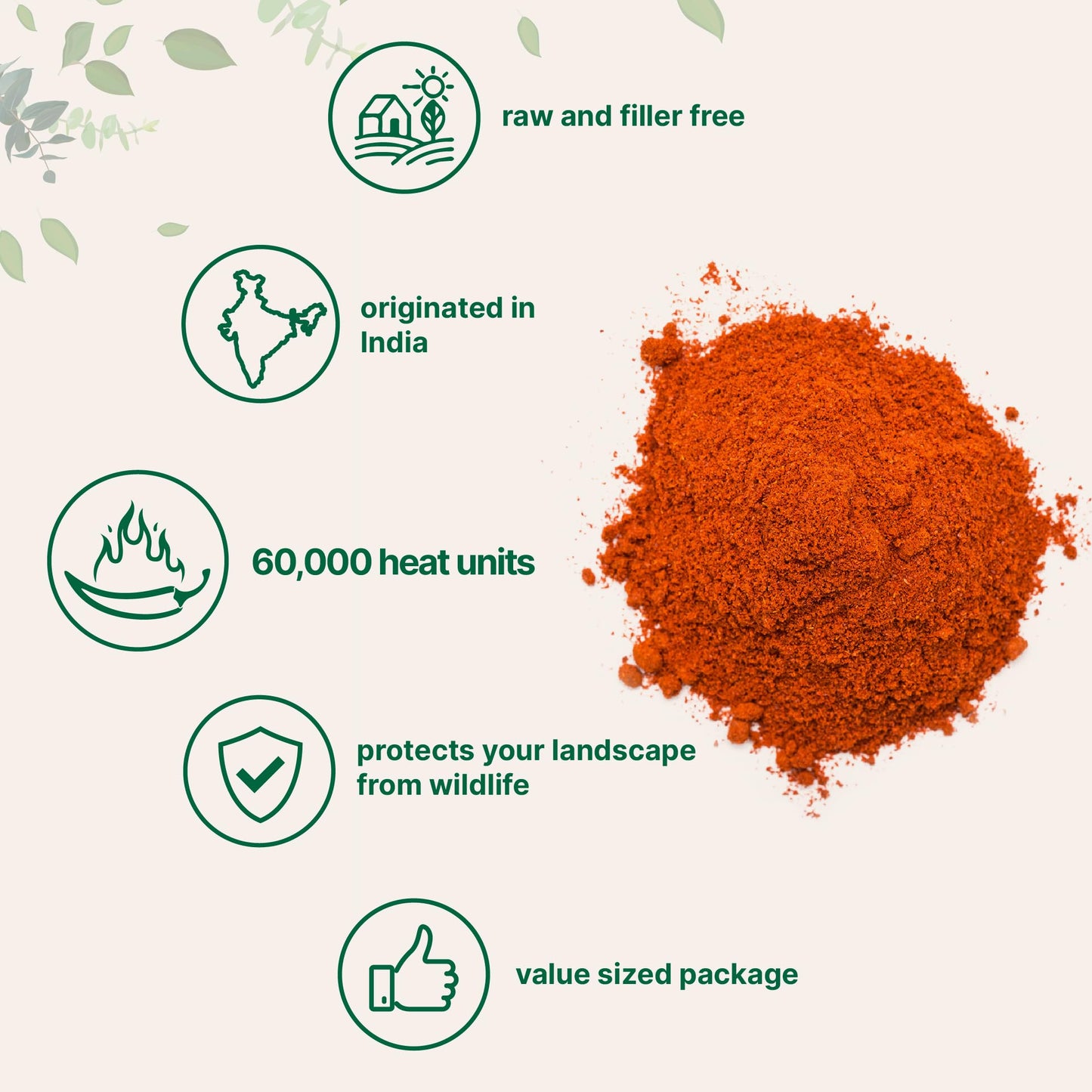 Ground Cayenne Pepper Powder, 6Lbs (60,000 Shu Heat) | Premium Source For Spice & Seasoning | Garden Protection From Wildlife | Additive Free, Non-Gmo, Bulk Supply