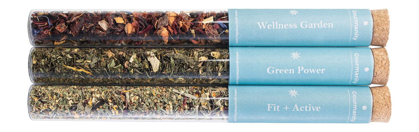 Gourmanity Energy Mix Loose Tea Sampler Gift Set, 3 Invigorating Flavors Of Energy & Wellness Tea, Power Up And Hydrate With The