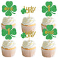Glitter St Patricks Day Cupcake Toppers, Lucky One First Birthday 4 Leaf Clover Decorations, Shamrock Cupcake Toppers,Lucky One 