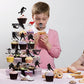 24 Pcs Hockey Cupcake Toppers Black Glitter Hockey Players Cupcake Picks Ice Hockey Sports Theme Baby Shower Kids Boys Girls Bir