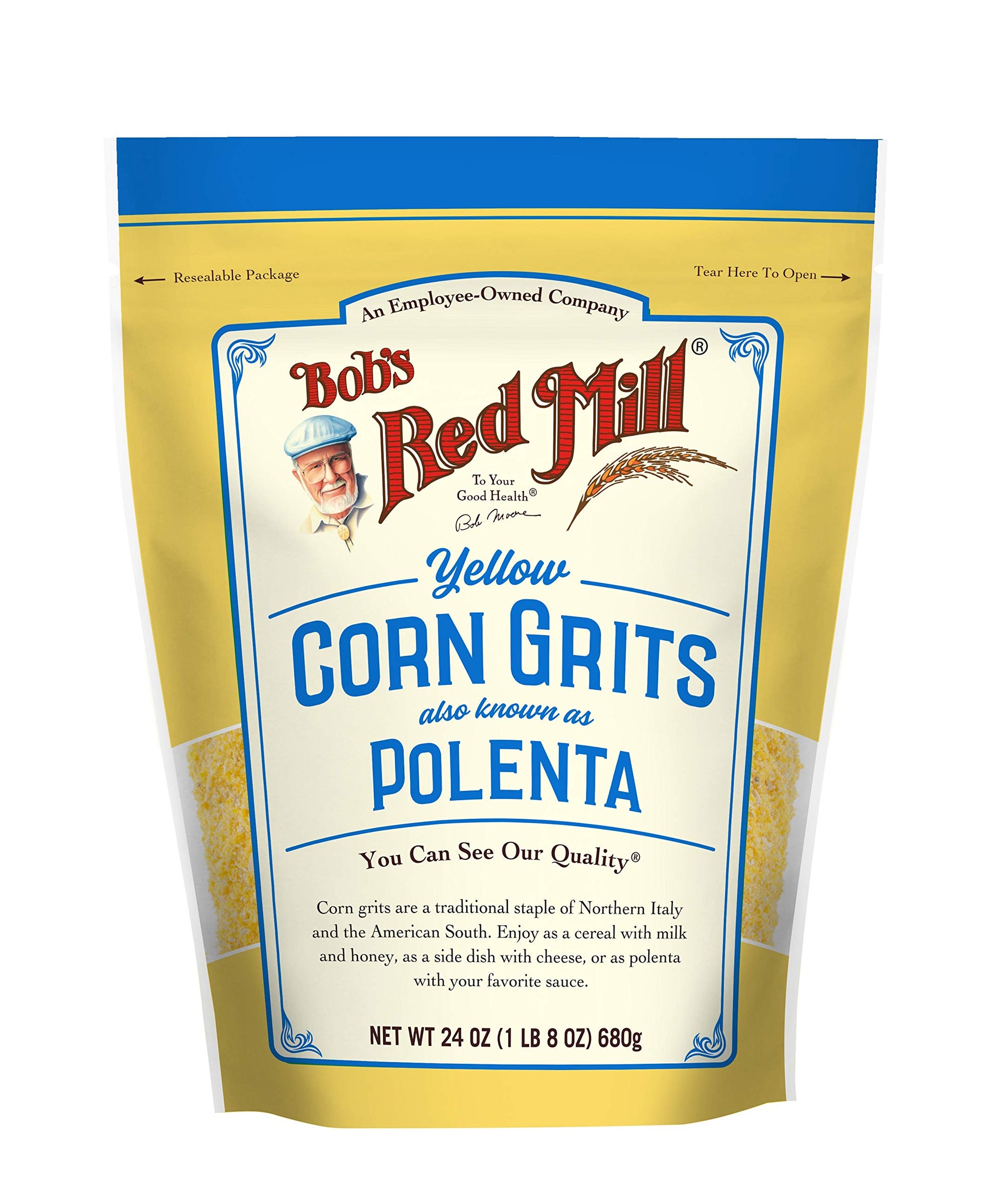 Bobs Red Mill Corn Grits / Polenta, 24oz (Pack of 1) - Vegan, Kosher